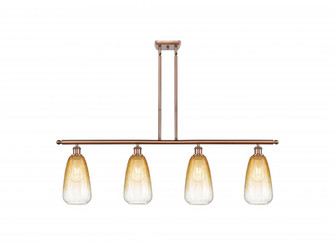 Brookhaven Almond - 4 Light - 48 inch - Antique Copper - Stem Hung - Island Light (3442|516-4I-AC-G480-6AM)