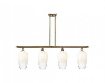 Brookhaven Flute - 4 Light - 48 inch - Antique Brass - Stem Hung - Island Light (3442|516-4I-AB-G484-7OP)