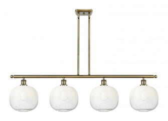 Brookhaven Sphere - 4 Light - 49 inch - Antique Brass - Stem Hung - Island Light (3442|516-4I-AB-G481-10OP)