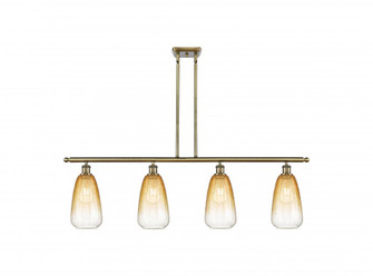 Brookhaven Almond - 4 Light - 48 inch - Antique Brass - Stem Hung - Island Light (3442|516-4I-AB-G480-6AM)