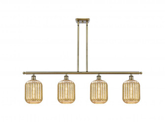 Preston Cylinder - 4 Light - 48 inch - Antique Brass - Stem Hung - Island Light (3442|516-4I-AB-G460-7ME)