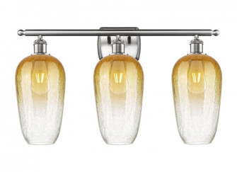 Brookhaven Flute - 3 Light - 27 inch - Brushed Satin Nickel - Bath Vanity Light (3442|516-3W-SN-G484-7AM)