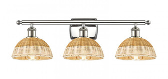 Bristol Natural II - 3 Light - 28 inch - Polished Nickel - Bath Vanity Light (3442|516-3W-PN-NBD2-75-NAT)