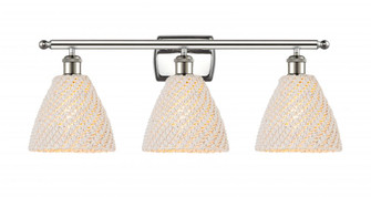 Bristol Natural - 3 Light - 28 inch - Polished Nickel - Bath Vanity Light (3442|516-3W-PN-NBD-75-NAT)