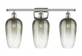 Brookhaven Flute - 3 Light - 27 inch - Polished Nickel - Bath Vanity Light (3442|516-3W-PN-G484-7SL)