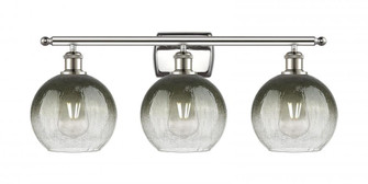 Brookhaven Globe - 3 Light - 28 inch - Polished Nickel - Bath Vanity Light (3442|516-3W-PN-G483-8SL)