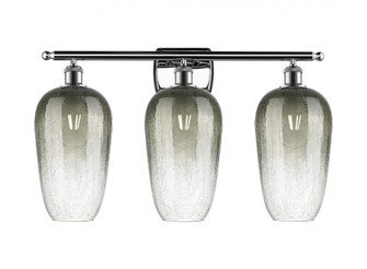 Brookhaven Flute - 3 Light - 27 inch - Polished Chrome - Bath Vanity Light (3442|516-3W-PC-G484-7SL)