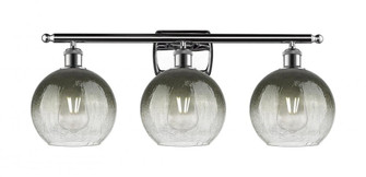 Brookhaven Globe - 3 Light - 28 inch - Polished Chrome - Bath Vanity Light (3442|516-3W-PC-G483-8SL)