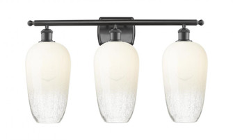 Brookhaven Flute - 3 Light - 27 inch - Oil Rubbed Bronze - Bath Vanity Light (3442|516-3W-OB-G484-7OP)
