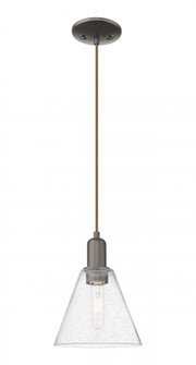Berkshire Glass - 1 Light - 8 inch - Oil Rubbed Bronze - Cord hung - Mini Pendant (3442|716-1P-OB-GBC-84)