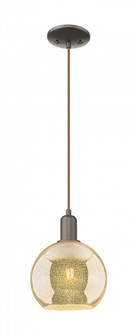 Athens - 1 Light - 8 inch - Oil Rubbed Bronze - Cord hung - Mini Pendant (3442|716-1P-OB-G128-8)