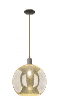 Athens - 1 Light - 14 inch - Oil Rubbed Bronze - Cord hung - Mini Pendant (3442|716-1P-OB-G128-14)