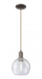 Athens - 1 Light - 8 inch - Oil Rubbed Bronze - Cord hung - Mini Pendant (3442|716-1P-OB-G124-8)