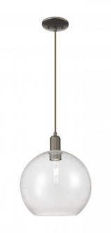Athens - 1 Light - 12 inch - Oil Rubbed Bronze - Cord hung - Mini Pendant (3442|716-1P-OB-G124-12)