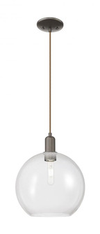 Athens - 1 Light - 12 inch - Oil Rubbed Bronze - Cord hung - Mini Pendant (3442|716-1P-OB-G122-12)