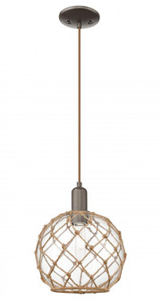 Farmhouse Rope - 1 Light - 10 inch - Oil Rubbed Bronze - Cord hung - Mini Pendant (3442|716-1P-OB-G122-10RB)