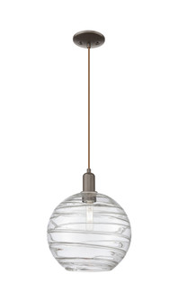Athens Deco Swirl - 1 Light - 12 inch - Oil Rubbed Bronze - Cord hung - Mini Pendant (3442|716-1P-OB-G1213-12CL)