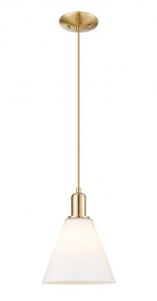 Berkshire Glass - 1 Light - 8 inch - Champagne Bronze - Cord hung - Mini Pendant (3442|716-1P-CB-GBC-81)