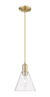 Berkshire Glass - 1 Light - 8 inch - Champagne Bronze - Cord hung - Mini Pendant (3442|716-1P-CB-GBC-82)