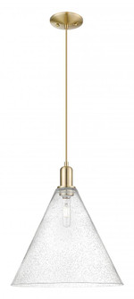 Berkshire Glass - 1 Light - 16 inch - Champagne Bronze - Cord hung - Mini Pendant (3442|716-1P-CB-GBC-164)