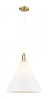 Berkshire Glass - 1 Light - 16 inch - Champagne Bronze - Cord hung - Mini Pendant (3442|716-1P-CB-GBC-161)