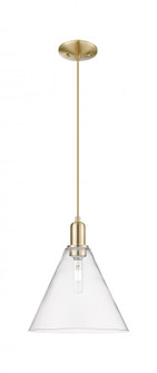 Berkshire Glass - 1 Light - 12 inch - Champagne Bronze - Cord hung - Mini Pendant (3442|716-1P-CB-GBC-122)