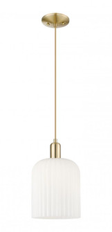 Bridal Veil - 1 Light - 8 inch - Champagne Bronze - Cord hung - Mini Pendant (3442|716-1P-CB-G559-8GWH)