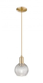 Athens - 1 Light - 6 inch - Champagne Bronze - Cord hung - Mini Pendant (3442|716-1P-CB-G122C-6CL)