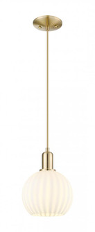 White Venetian - 1 Light - 8 inch - Champagne Bronze - Cord hung - Mini Pendant (3442|716-1P-CB-G1217-8WV)