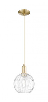 Athens Water Glass - 1 Light - 8 inch - Champagne Bronze - Cord hung - Mini Pendant (3442|716-1P-CB-G1215-8)