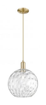 Athens Water Glass - 1 Light - 12 inch - Champagne Bronze - Cord hung - Mini Pendant (3442|716-1P-CB-G1215-12)