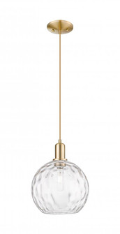 Athens Water Glass - 1 Light - 10 inch - Champagne Bronze - Cord hung - Mini Pendant (3442|716-1P-CB-G1215-10)