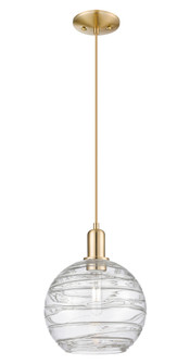 Athens Deco Swirl - 1 Light - 10 inch - Champagne Bronze - Cord hung - Mini Pendant (3442|716-1P-CB-G1213-10CL)