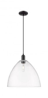 Bristol - 1 Light - 16 inch - Matte Black - Cord hung - Mini Pendant (3442|716-1P-BK-GBD-162)