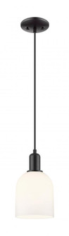 Bella - 1 Light - 6 inch - Matte Black - Cord hung - Mini Pendant (3442|716-1P-BK-G558-6GWH)