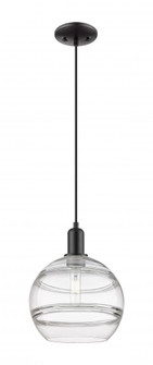 Rochester - 1 Light - 10 inch - Matte Black - Cord hung - Mini Pendant (3442|716-1P-BK-G556-10CL)