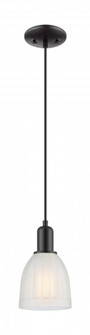 Brookfield - 1 Light - 6 inch - Matte Black - Cord hung - Mini Pendant (3442|716-1P-BK-G441)