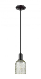 Caledonia - 1 Light - 5 inch - Matte Black - Cord hung - Mini Pendant (3442|716-1P-BK-G259)