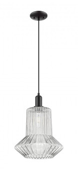 Springwater - 1 Light - 12 inch - Matte Black - Cord hung - Mini Pendant (3442|716-1P-BK-G212)