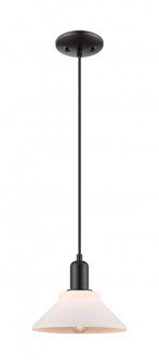Orwell - 1 Light - 8 inch - Matte Black - Cord hung - Mini Pendant (3442|716-1P-BK-G131)