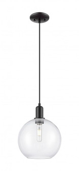 Athens - 1 Light - 10 inch - Matte Black - Cord hung - Mini Pendant (3442|716-1P-BK-G122-10)