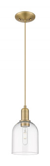 Bella - 1 Light - 6 inch - Brushed Brass - Cord hung - Mini Pendant (3442|716-1P-BB-G558-6CL)