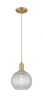 Athens - 1 Light - 8 inch - Brushed Brass - Cord hung - Mini Pendant (3442|716-1P-BB-G122C-8CL)