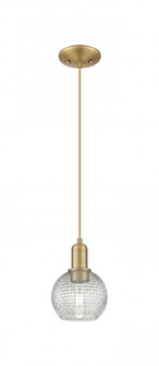 Athens - 1 Light - 6 inch - Brushed Brass - Cord hung - Mini Pendant (3442|716-1P-BB-G122C-6CL)