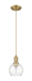 Athens - 1 Light - 6 inch - Brushed Brass - Cord hung - Mini Pendant (3442|716-1P-BB-G122-6)