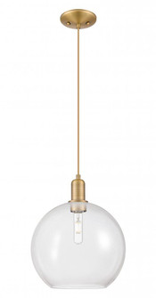 Athens - 1 Light - 12 inch - Brushed Brass - Cord hung - Mini Pendant (3442|716-1P-BB-G122-12)