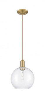 Athens - 1 Light - 10 inch - Brushed Brass - Cord hung - Mini Pendant (3442|716-1P-BB-G122-10)