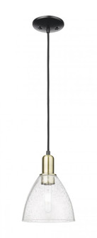 Bristol - 1 Light - 8 inch - Black Antique Brass - Cord hung - Mini Pendant (3442|716-1P-BAB-GBD-754)