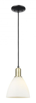 Bristol - 1 Light - 8 inch - Black Antique Brass - Cord hung - Mini Pendant (3442|716-1P-BAB-GBD-751)