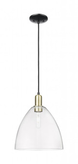 Bristol - 1 Light - 12 inch - Black Antique Brass - Cord hung - Mini Pendant (3442|716-1P-BAB-GBD-122)